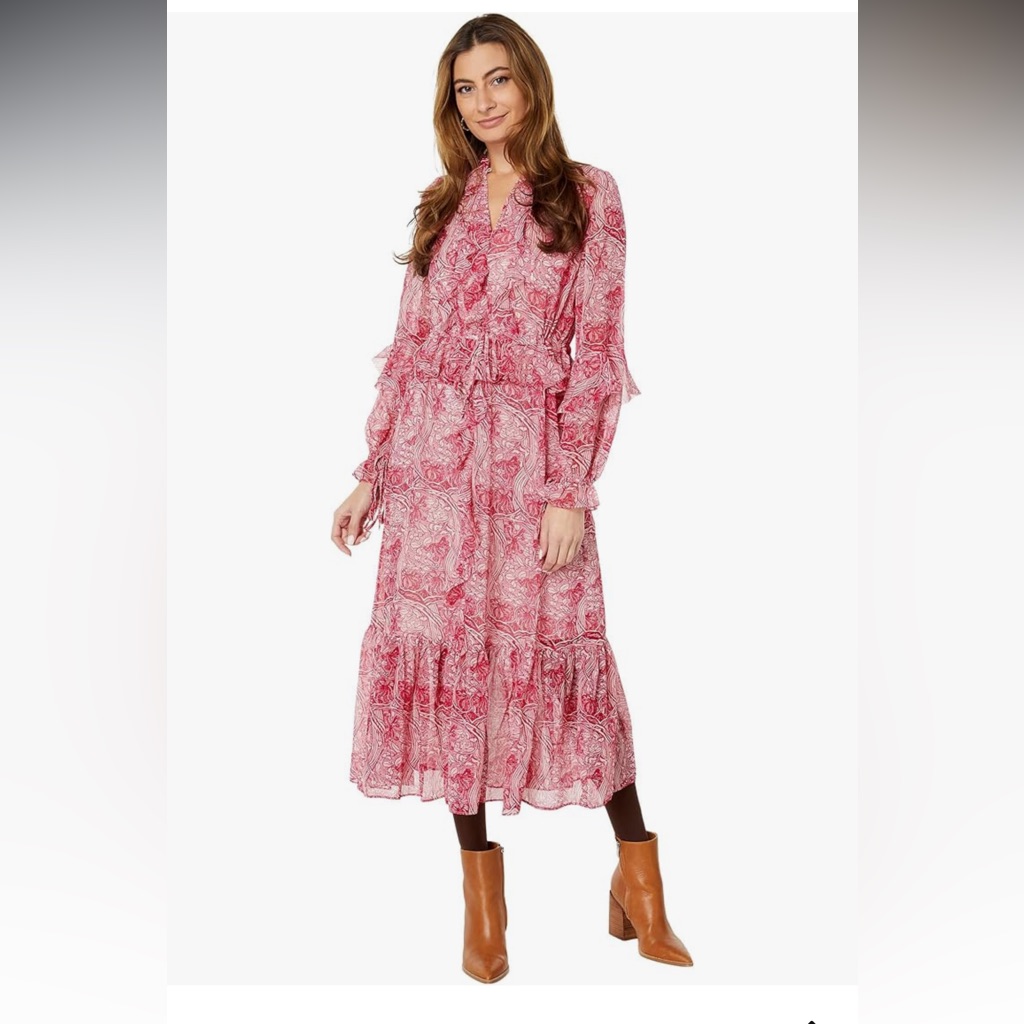 Nwt Ted Baker Alissia Ruffle Midi Shirtdress